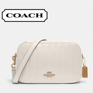 Coach Linear Quilted Jes in Chalk